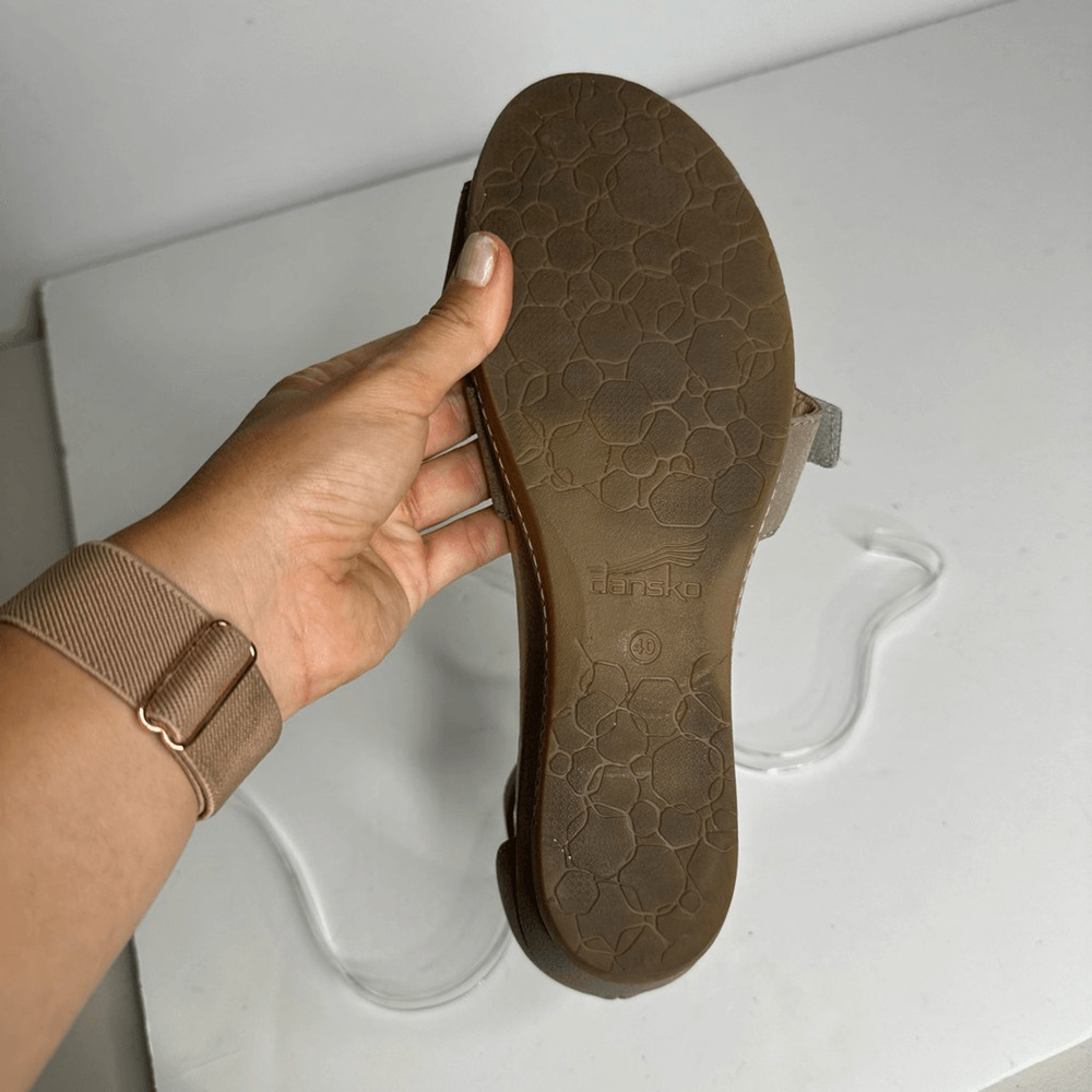 Dansko Astrid Texture Nubuck Sandals Stone comfort Women’s EU 40 US 9.5 10 - Picture 6 of 6